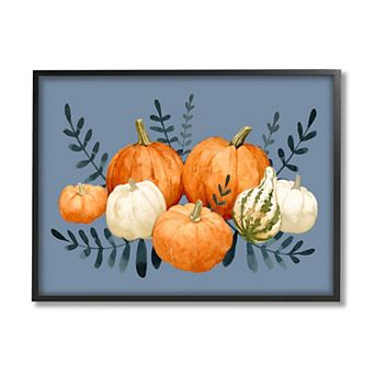 Stupell Home Decor Pumpkins Leaves Framed Wall Art
