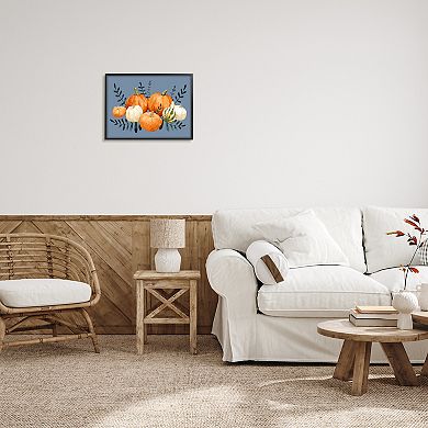Stupell Home Decor Pumpkins Leaves Framed Wall Art