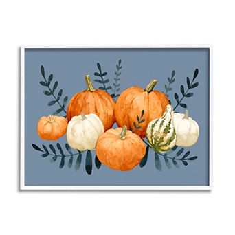 Stupell Home Decor Pumpkins White Framed Wall Art