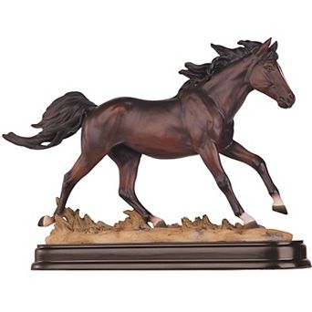FC Design 6.25"H Dark Brown Galloping Horse Figurine Home Room Decor