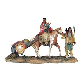 FC Design 8.5"W Indian Family Statue Native American Decoration Figurine Home Room Decor