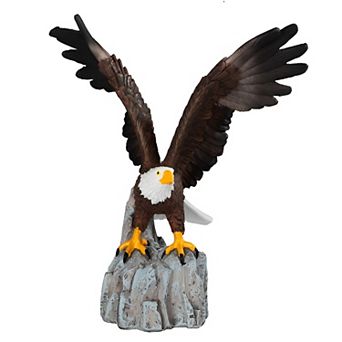 FC Design 6"H Eagle Landing on Rock Statue Wild Animal Decoration Figurine Home Room Decor