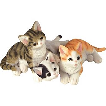 FC Design 3.5"H Lying Wabansia Tuxedo and Tabby Cats Figurine Home Room Decor