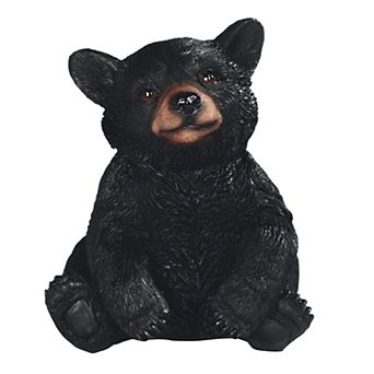 FC Design 6"H Black Baby Bear Sitting Statue Decoration Figurine Home Room Decor