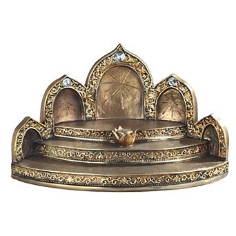 FC Design 13.5"W Buddha Shrine Display Stand in Gold Decoration Figurine Home Room Decor