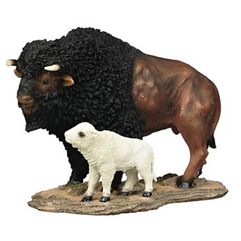 FC Design 7"H Wild Animal Collection Standing Buffalo with Baby Figurine Home Room Decor