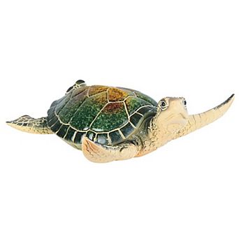 FC Design 6"W Green Sea Turtle Swimming Statue Marine Life Decoration Figurine Home Room Decor