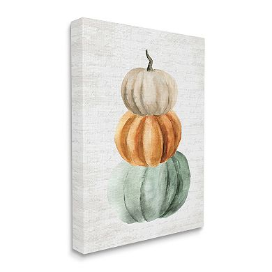 Stupell Home Decor Stacked Farm Pumpkins Canvas Wall Art