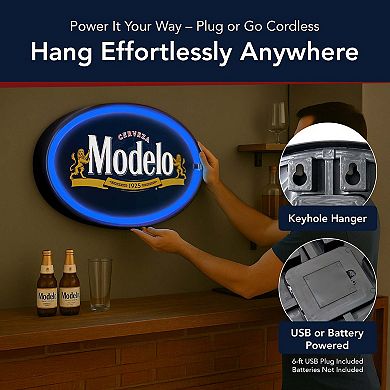 American Art Décor Modelo LED Oval Wall Decor