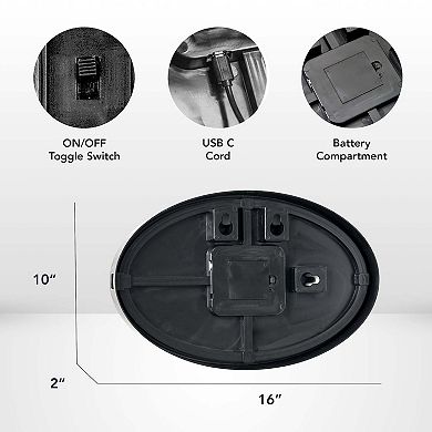 American Art Décor Modelo LED Oval Wall Decor