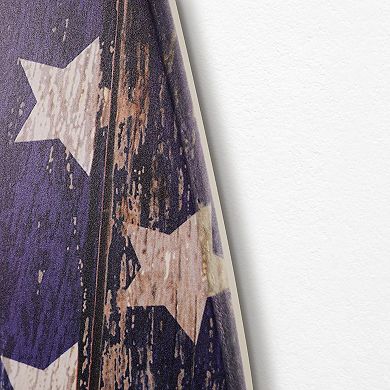 American Art Décor American Flag Surfboard Plaque Wall Art