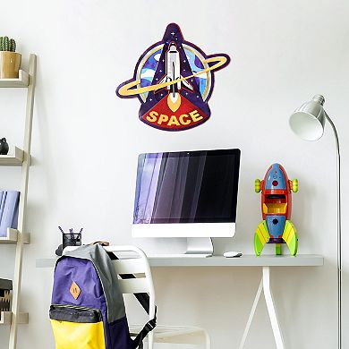 American Art Décor Space Rocket Metal Wall Decor