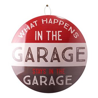 American Art Décor What Happens in the Garage Metal Wall Decor