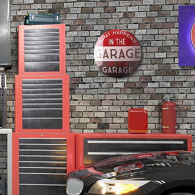 American Art Décor What Happens in the Garage Metal Wall Decor