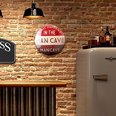 American Art Décor What Happens in the Man Cave Metal Wall Decor