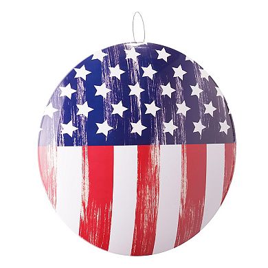 American Art Décor Rustic American Flag Metal Wall Decor