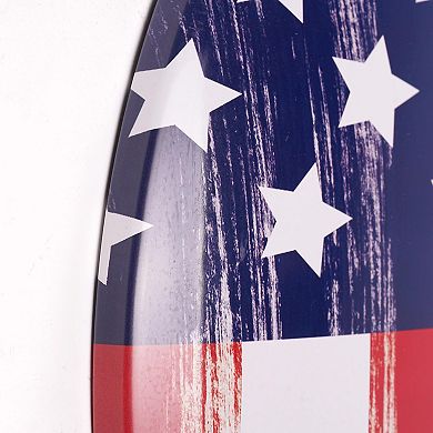 American Art Décor Rustic American Flag Metal Wall Decor
