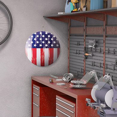 American Art Décor Rustic American Flag Metal Wall Decor