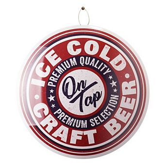 American Art Décor Ice Cold Craft Beer Metal Wall Decor