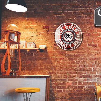 American Art Décor Ice Cold Craft Beer Metal Wall Decor