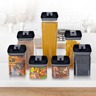 Cheer Collection Airtight Food Storage Containers, Set of 7 BPA Free with Labels and Marker