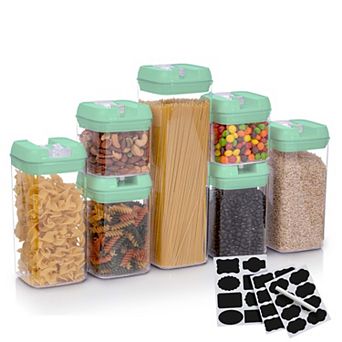 Cheer Collection Airtight Food Storage Containers, Set of 7 BPA Free with Labels and Marker