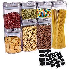 Food Storage Containers for Fridge - Clear Plastic Containers for Organizing  with Easy Snap Lids - Pantry & Kitchen Organization - BPA-Free Food  Containers with 4 Compartments 