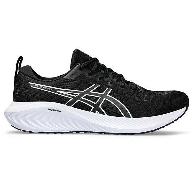 Asic black running shoes hot sale