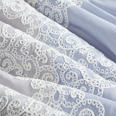 Madison Park Vera Luxury 8-Piece Floral Embroidered Microfiber Comforter Set with Pillows