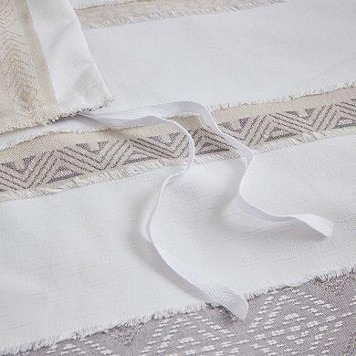Madison Park Langley 3-Piece Striped Clipped Jacquard Duvet Cover Set with Shams