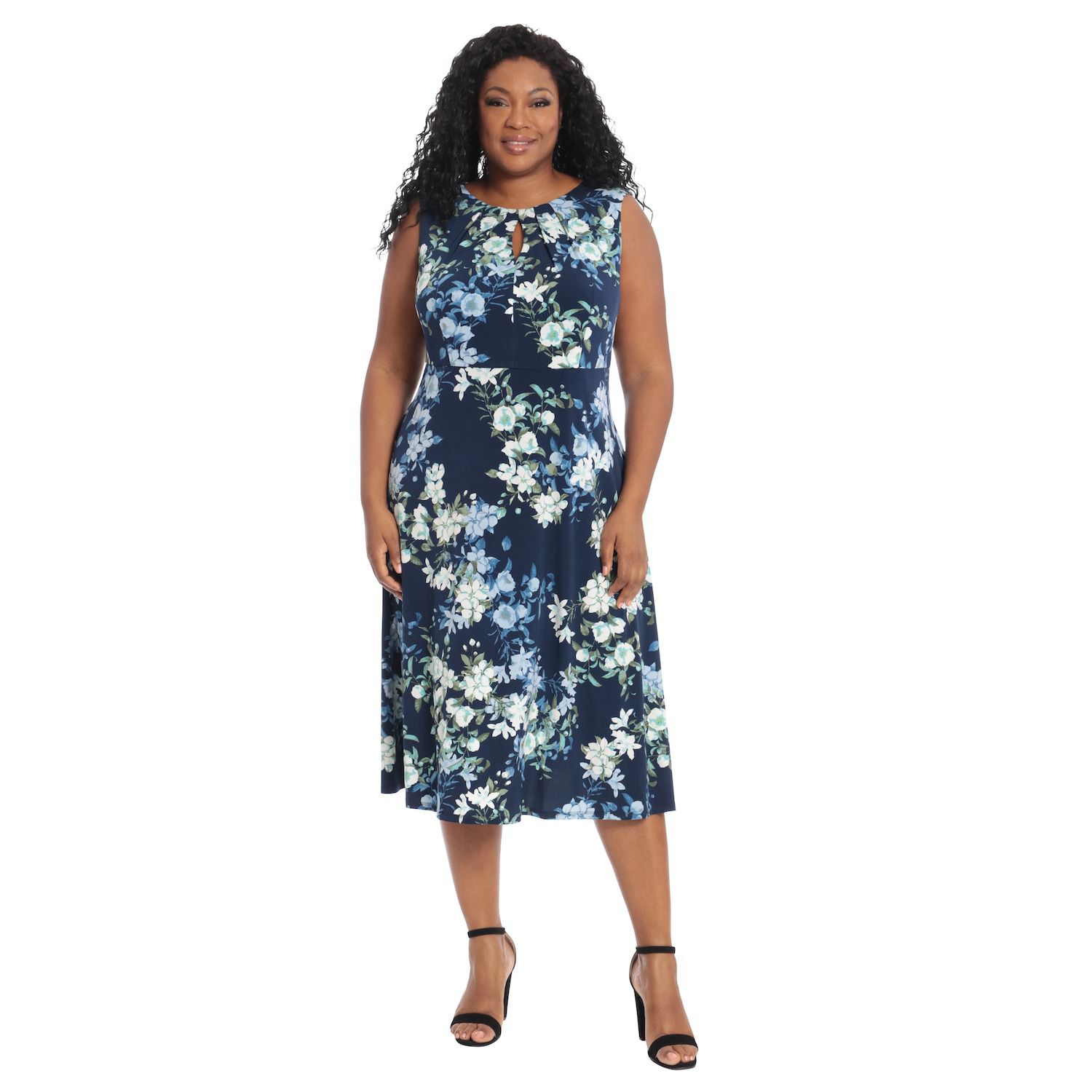 Женские платья London Times Plus Size London Times Keyhole Midi Dress