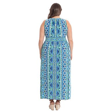 Plus Size London Times Halter Maxi Dress