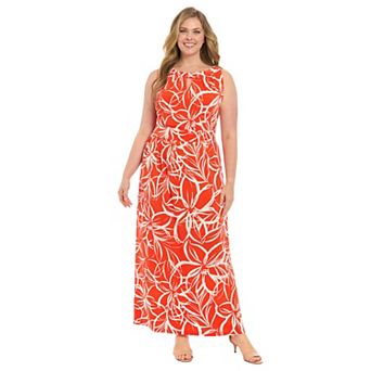 Plus Size London Times Halter Maxi Dress