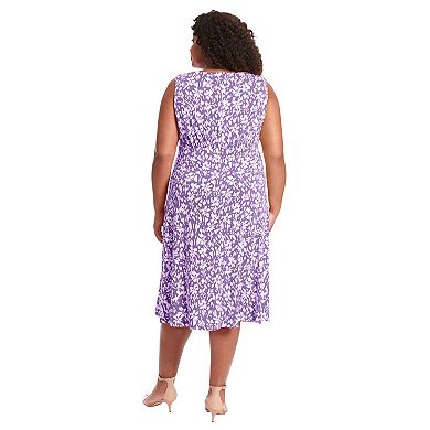 Plus Size London Times Midi Dress