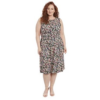 Plus Size London Times Midi Dress