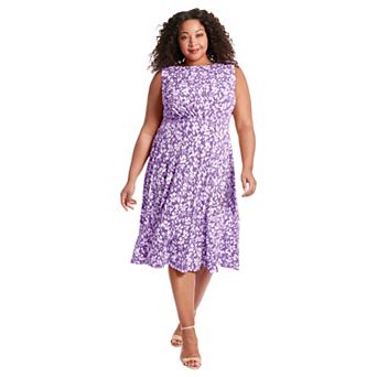 Plus Size London Times Midi Dress