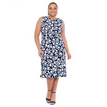 Plus Size London Times Midi Dress