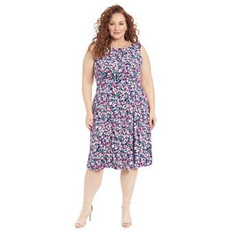 Plus Size London Times Midi Dress
