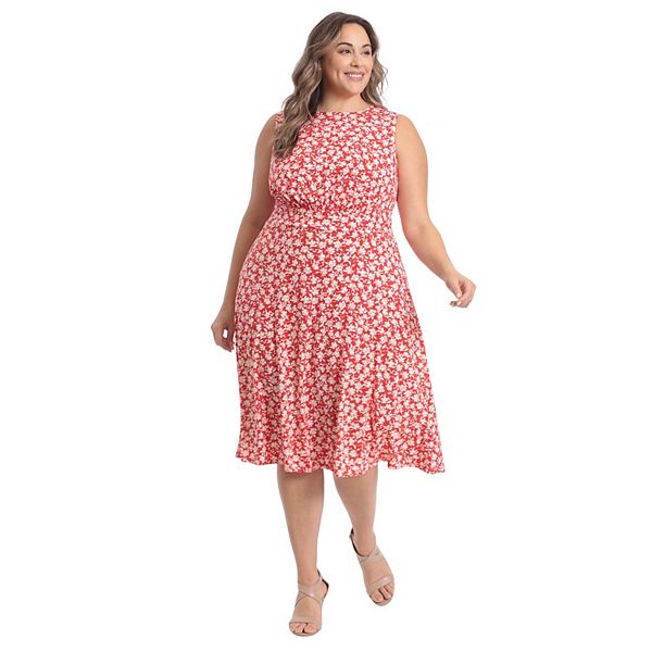 Plus Size London Times Midi Dress