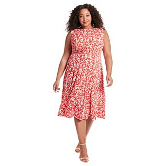 Plus Size London Times Midi Dress