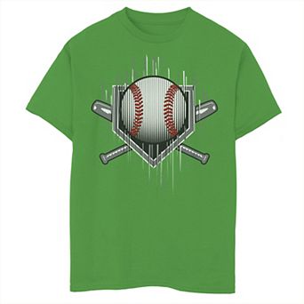 Boys 8-20 Motion Baseball And Bats Shield Tee