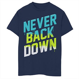 Boys 8-20 Never Back Down Dripping Sign Tee