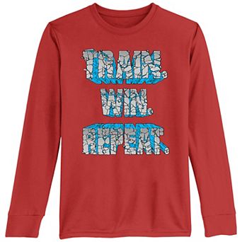Boys 8-20 Train Win Repeat Crackig Rock Sign Tee