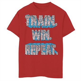 Boys 8-20 Train Win Repeat Crackig Rock Sign Tee