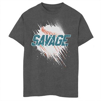 Boys 8-20 Savage Baseball Motion Sign Tee