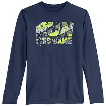 Boys 8-20 Run This Game Neon Sray Paint Tee