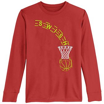 Boys 8-20 Basketball Swish Shot Neon Sign Tee