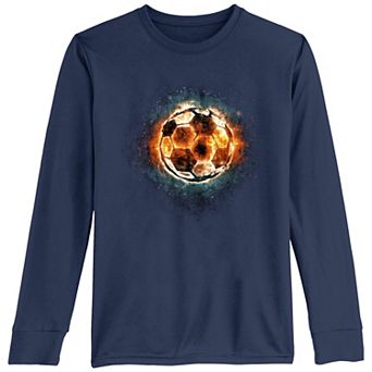 Boys 8-20 Soccer Flaming Space Ball Tee