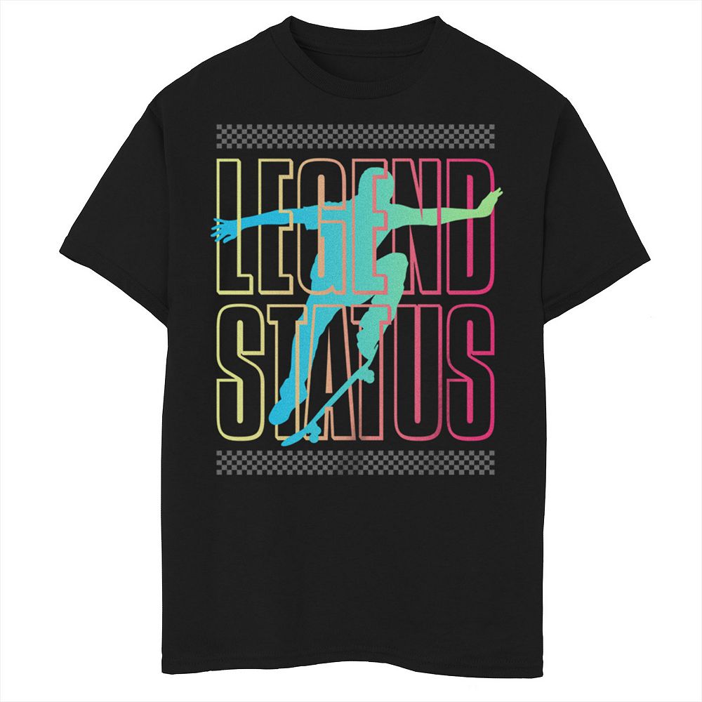 Boys 8-20 Skater Doing Ollie Legend Status Tee