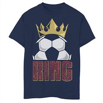 Boys 8-20 Soccer King Tribal Sign Tee